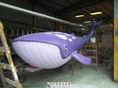 鯨魚天花板造型製作 |阡景 玻璃纖維製品/訂製大型公仔