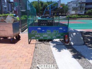 發電機及安全圍籬與滅火器