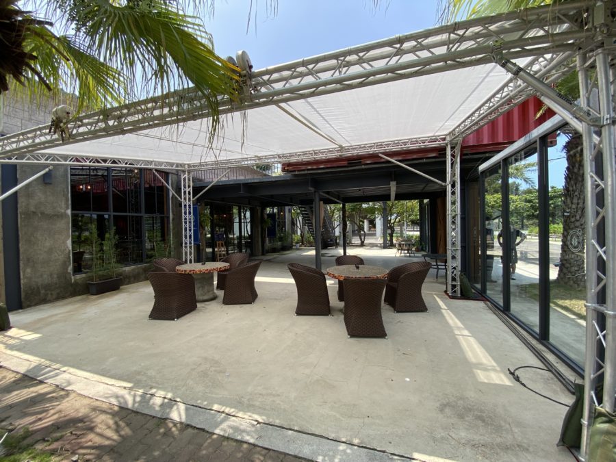 新竹拉菲爾cafe 庭院客製化臨時結構美觀帳棚搭設 |阡景 客製化