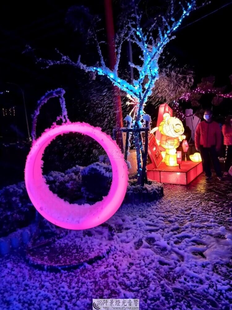 春雪燈節-雪花機出租專家-3 春節燈會下雪活動 誰說只能聖誕節下雪.
