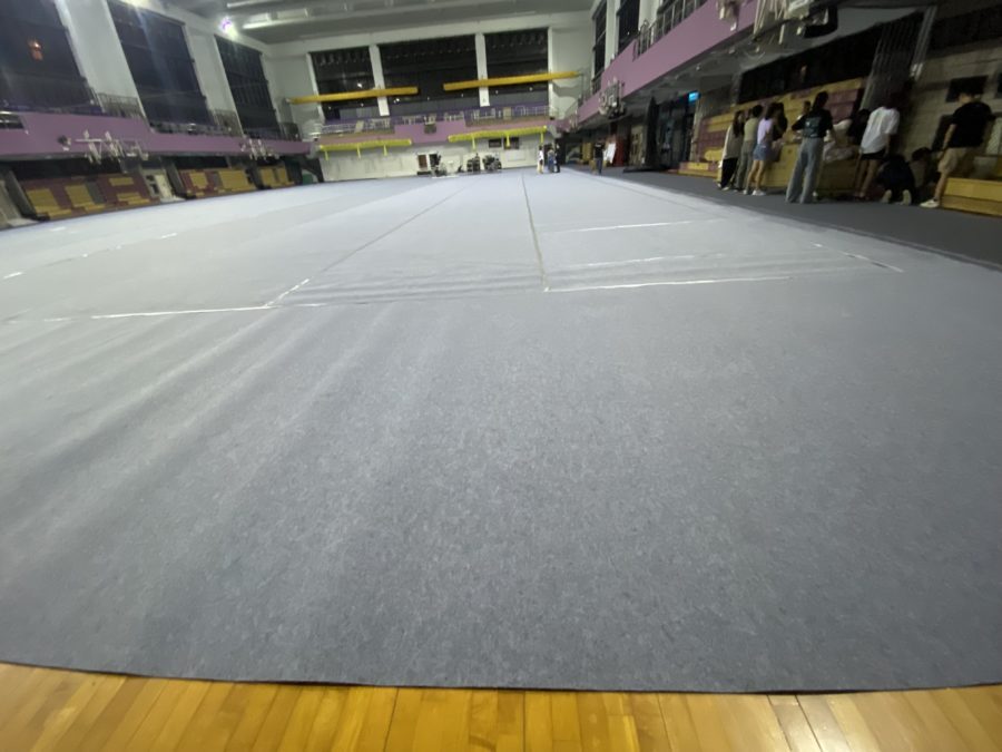 灰色地毯鋪設(球場鋪設) |阡景 地毯