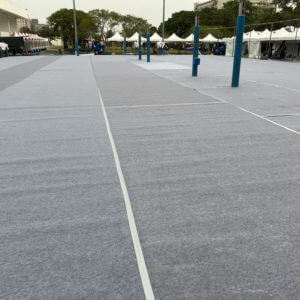 防滑戶外灰色地毯鋪設