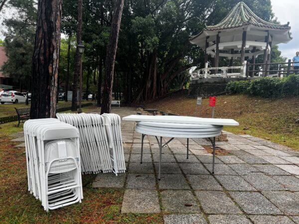 大學烤肉活動桌椅