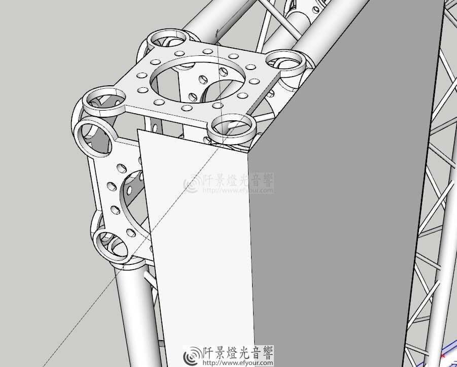 特製輸出truss背板結構-2 戶外展覽背板製作模擬服務